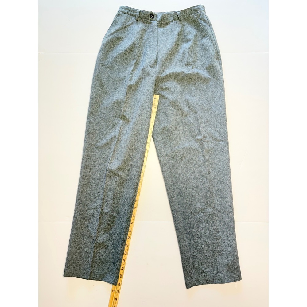 Kathie Lee Collection Dress Pants Womens 8 Petite Grey High Waist Straight Leg